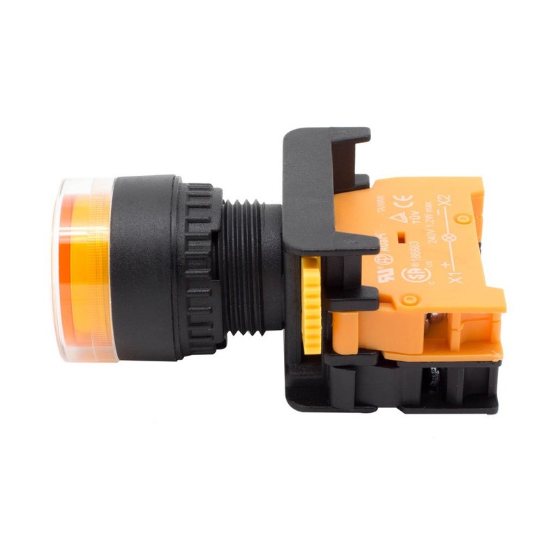 Alpinetech LXG-22 22mm 1NO Momentary Push Button Switch 12V LED