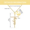 Yongxu Inspirational Gold Plated 'Hope' Cross Necklace with Sparkling Cubic