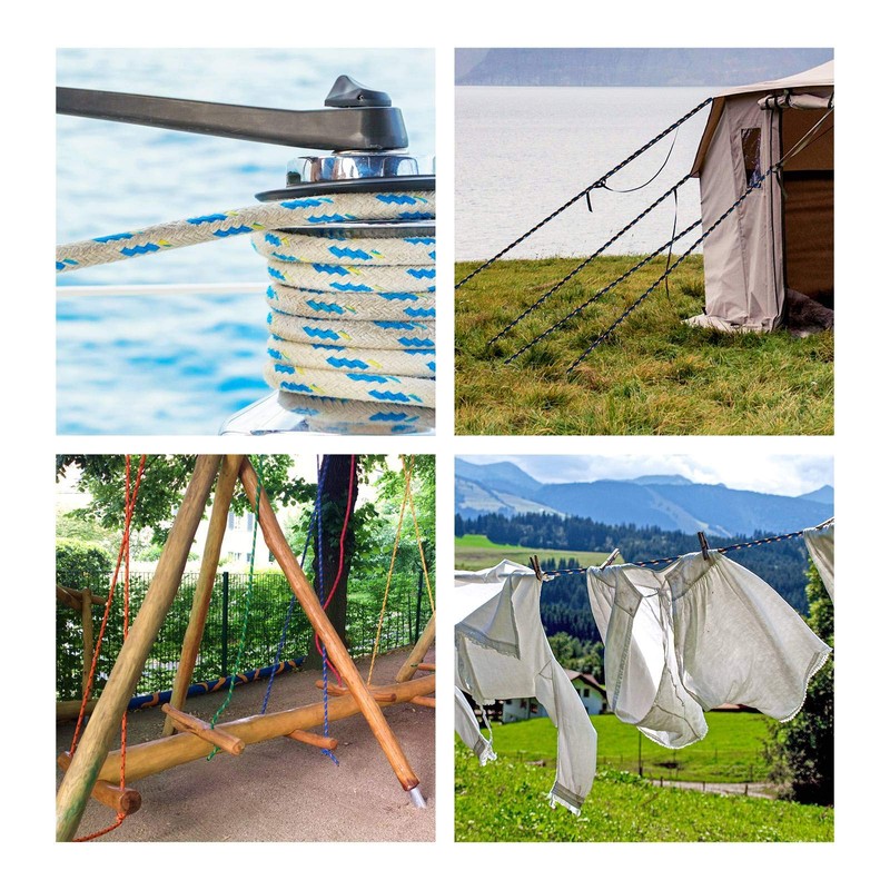 20m red polypropylene rope poly cord 5mm