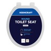 HIGHCRAFT Premium Round Toilet Seat with Adjustable Hinges - Molded