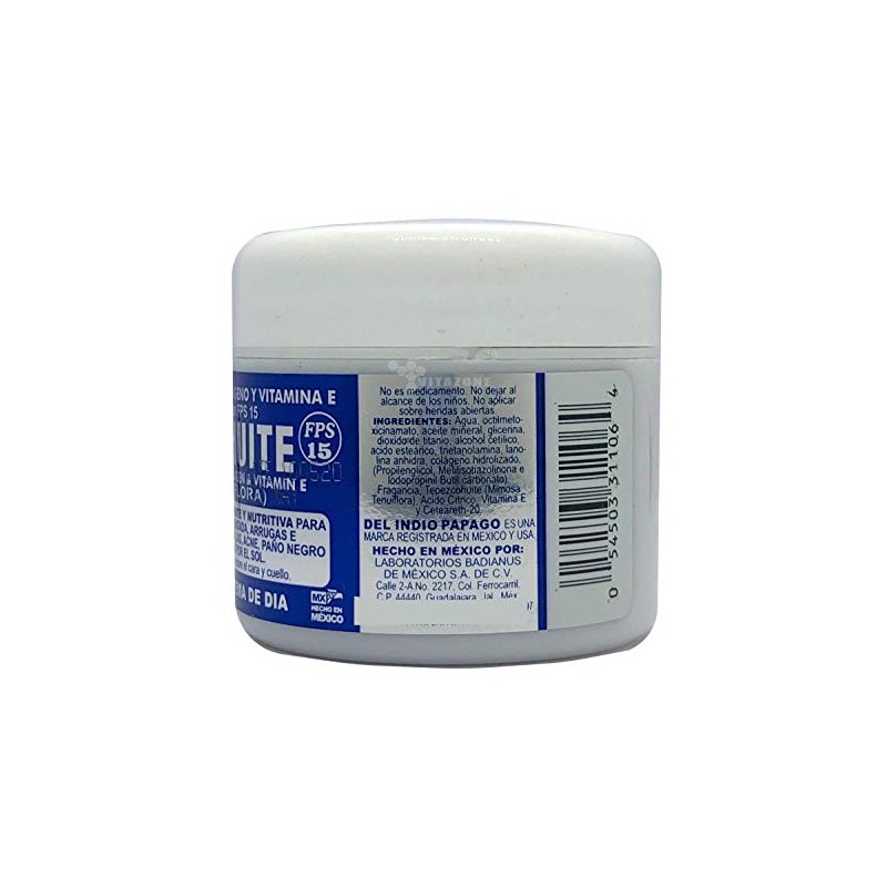 Del Indio Papago INDIO PAPAGO Crema C/Tepezcohuite Indio Papago -