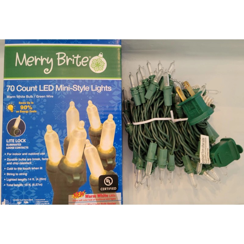 Merry Brite Lot of 2 Merry Brite 70 Ct Christmas