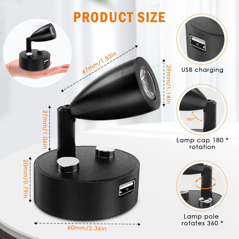 TZnponr 2PCS 12V - 24V RV LED Spotlight Small Size