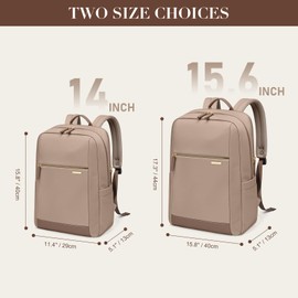 GOLF QUALITY Laptop Backpack for Women - Business Travel Anti Theft Laptop Bag Backpack Water Resistant College Computer Backpacks for Men Women Fits 14Inch Notebook(Brown)