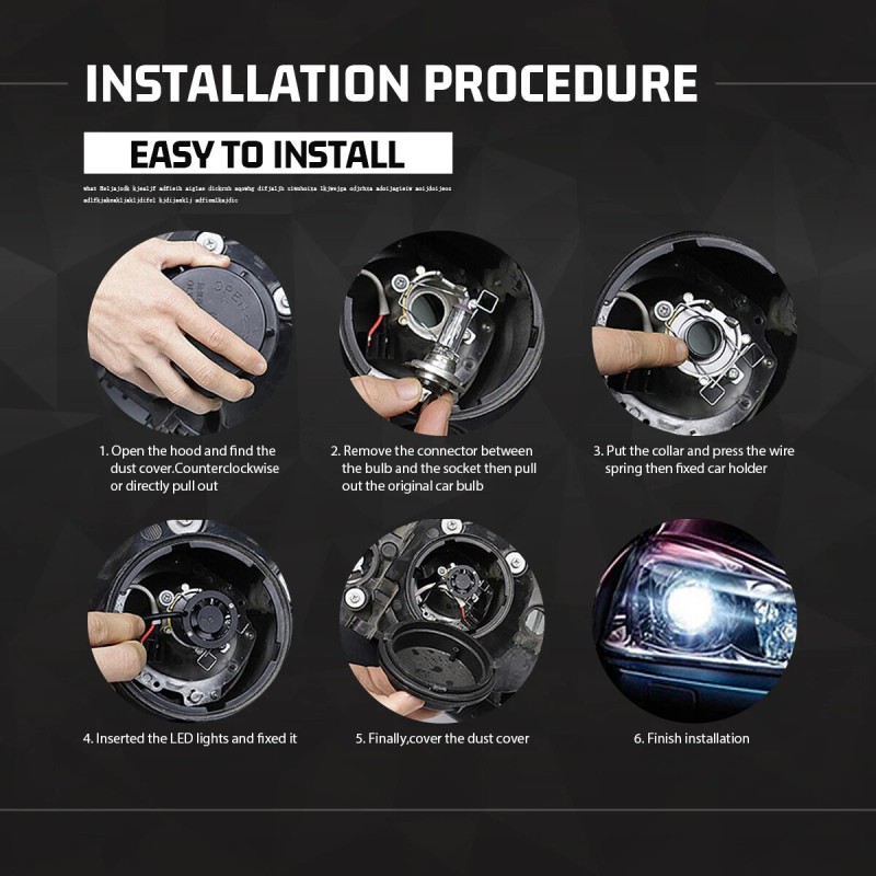 MGT H11 H8 H9 LED Headlight High/Low Beam Aluminum casing