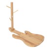 Key Storage Tray Wood Modern Guitar Shaped Base Jewelry Key