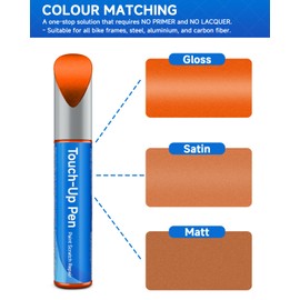 Amber Glow Satin(#FF6E25) Bike Touch Up Paint Compatible with Giant Exact Match Bike Paint for Scratched or Chipped Bike Frames