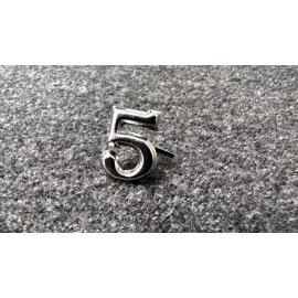 Civil War, 19th Century, Police 5/8" Stamped No. "5" SILVER Hat Insignia - NEW