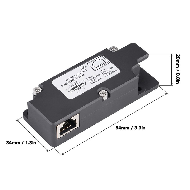Ethernet Adapter with CAT 8 Cable T568B Pin Fast Connection