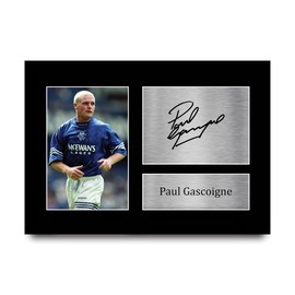 HWC Trading A4 Paul Gascoigne Rangers Gazza Gifts Printed Autograph Picture for Fans and Supporters of Signing - A4