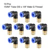 sourcing map Push to Connect Tube Fitting Male Elbow 6mm