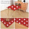 Amonsa Spring Red Heart Fitted Tablecloth with Elastic for 34x34