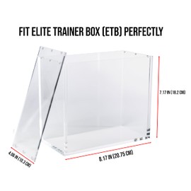 FANTASY CLUB Acrylic Box for Elite Trainer Box - Ultra Strong Acrylic 8mm + 5mm with Strong Magnets & 99.8% UV Protection | Highlight Your Sealed Collection and Keep Flawless ETBs