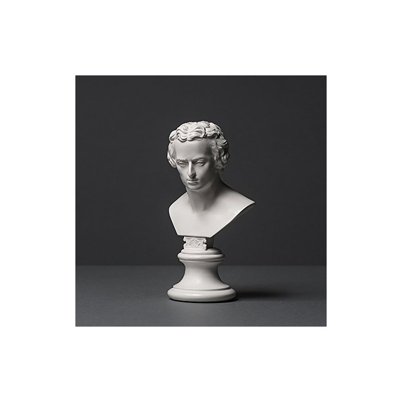 Schiller Sculpture Made of High-Quality Zellan, Handmade, Made in Germany,