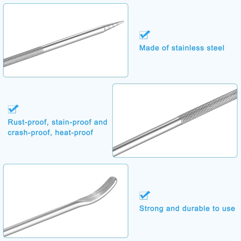 sourcing map Stainless Steel Coffee Latte Art Pen, 6Pcs135mm/5.31" Coffee