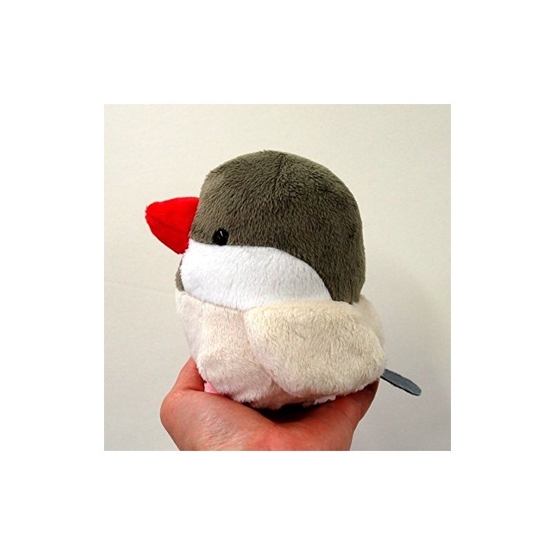 ムニュマム 文鳥 グレー/ベージュ ぬいぐるみ Mサイズ