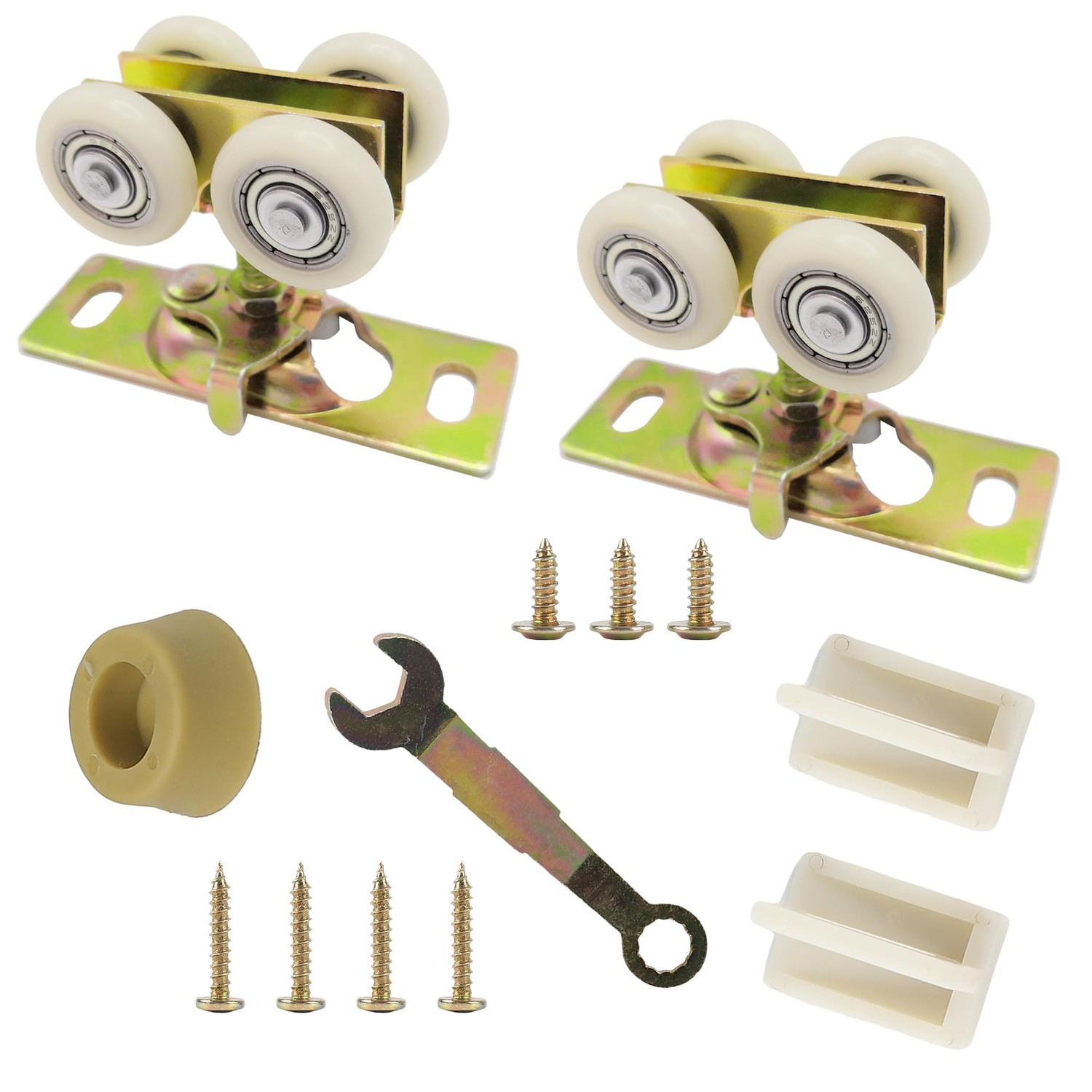 7/8" Pocket Door Ball Bearing Quad Hangers Fit 7/8" C.T.C. V Type