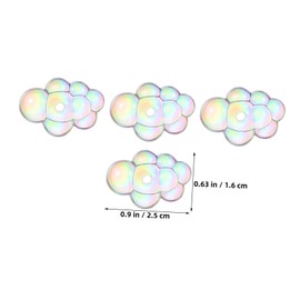 CIYODO 10 Pcs Cloud Charms Acrylic Beads Small Beads for Jewelry Fine Craftsmanship