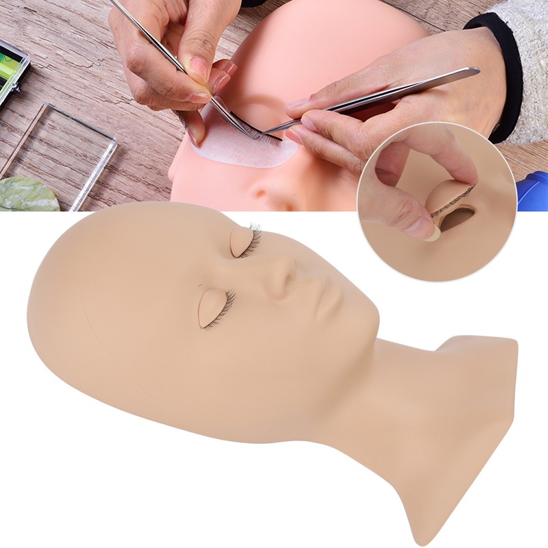 Eyelash Mannequin Head Replaceable Eyes Eyelash Extensions Makeup Massage Acupuncture