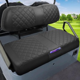 MOSNAI Club Car DS 2000.5-Up Seat Covers, Golf Cart Seat Covers for Club Car DS OEM Ordinary Seat, Front Seat Cover with Concave and Convex Design, Thick Vinyl Leather Comfortable/Breathable