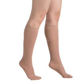 EvoNation Women’s Knee High 20-30 mmHg Graduated Compression Microfiber Opaque Socks – Firm Pressure Compression Garment