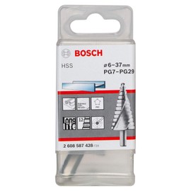 Bosch 2608587428 6/9/12.5/15.2/18.6/20.4/22.5/26/28.3/30.5/34/37 mm HSS Step Drill Bit