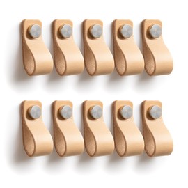 Premium Leather Furniture Gliders (Pack of 10) - 100% Genuine Argentine Beef + Easy Assembly + Original La Chueca Polo (Small, Natural)