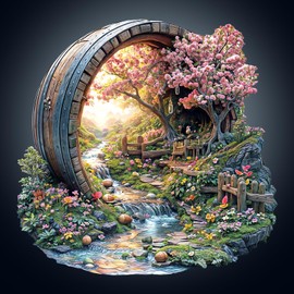 Wooden Puzzles for Adults, Spring Flower Wooden Jigsaw Puzzle for Adults, 280 Piece Unique Animal Shape Wood Puzzles Adult, Birthday Party Gifts for Friends & Family Game Home Decor (L-13.4 * 13.1in)