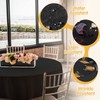 BRILLMAX 6 Pack Black Round Tablecloths 108 Inch - Circle