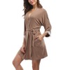 Old-Times Women's Short Modal Cotton Robes Sexy Soft Knit Nightgowns