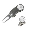CRESTGOLF Golf Marker with Magnetic Green Fork Folding Golf Fork