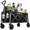 BG-BABYGO Collapsible Wagon Carts, Large Capacity Foldable Heavy Duty Garden