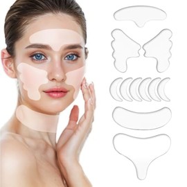 Parches de Silicona para Arrugas y Líneas de Expresión – Skin Lift, Reutilizables, 11 Piezas Grado Médico para Frente, Cuello, Escote, Ojos y Líneas Nasolabiales, Antiedad y Reafirmante