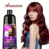 Amococo-Hair dye Shampoo, Quick hair dye,hair care,Fruity aroma-Black & Brown-3-In-1