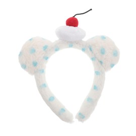 Baluue Cute Bear Ears Headband for Women Fashion Skincare Headwear Dot Fluffy Hairband Makeup Accessory Animal Ears Headband Christmas Party Headwear