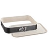 Grizzly Springform, eckige Backform 35x24 cm, Schwarz-Creme, mit Auslaufschutz, Antihaftbeschichtet,