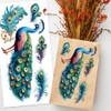 beinkmake 4 Sheets Peacock Rub-on Transfers for Crafts & Furniture,