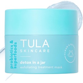 TULA Skin Care Detox in a Jar - Exfoliating Treatment Mask with Hydrating Vitamin E, Soybean Oil and Bentonite Clay, 1.7 oz.