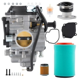YFM250 Carburetor for 1999-2004 Yamaha Bear Tracker 250 YFM250X YFM250Xh YFM250XM with Filter Intake Manifold Replace Part 4XE-14140-13-00