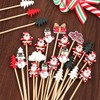 100pcs Christmas Toothpicks, Mix Styles Christmas Cocktail Picks Decorative Toothpicks