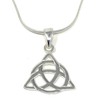 925 Sterling Silver Trinity Knot Pendant on Snake Chain, Sterling