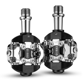 Corki Cycles MTB SPD Clipless Pedals Bike Dual Sided Pedals Compatible with Shimano SPD Cleats (S)