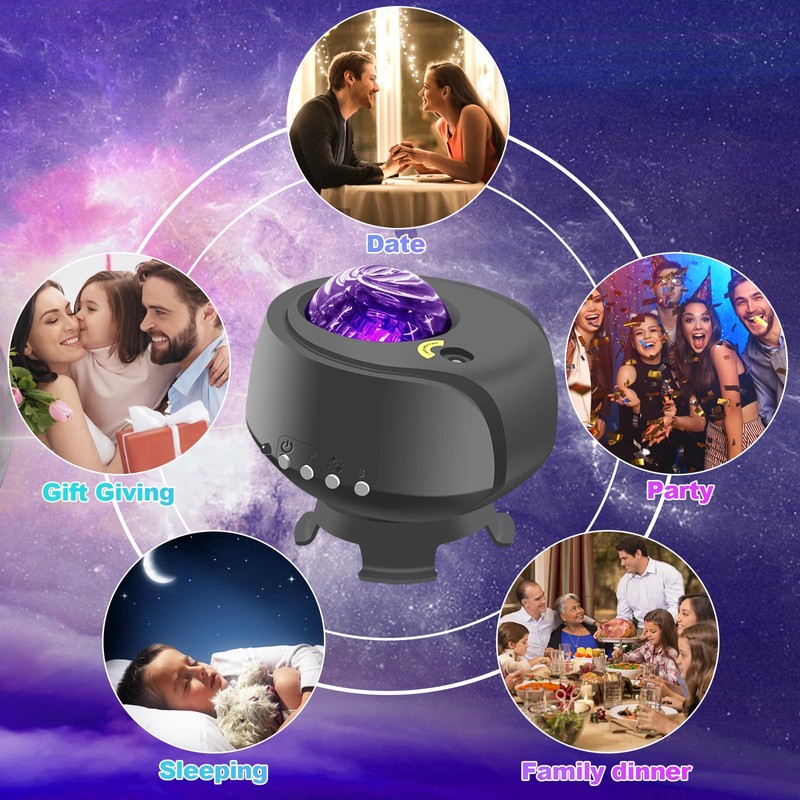 FLITI Galaxy Lights Projector 2.0,Star Projector, with Changing Nebula and