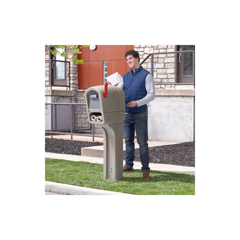 Step2 MailMaster Plus Mailbox, Easy to Install, Newspaper Holder, Heavy-Duty