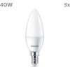 PHILIPS Bombilla LED de luz blanca cálida, 40 W, E14,