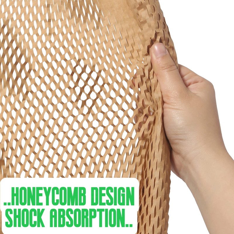 Brown Honeycomb Paper Packaging, 30cm X 30M Brown Packing Paper