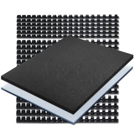 Binditek 60 Pack Binding Covers kit, Includes 20 8Mil Clear PVC, 20 Black Leather-Textured Heavyduty Polycovers, 20 Plastic Comb Spines, for 8.5x11 Inches, Office Supplies