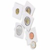 Münzrähmchen MATRIX, weiß, Innendurchmesser 27,5 mm, selbstklebend, 100er-Pack