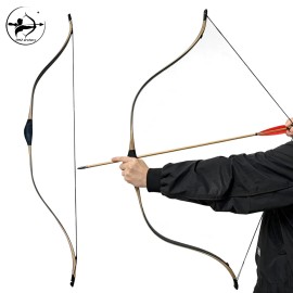 PMZ Archery Bow 51-Inch Lightweight, 20-50 Pounds for Horseback Archery, Hunting, and Outdoor ActivitiesColor: Black 20lbs