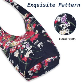 LassZone Women's Boho Hippie Crossbody Handbags Bohemian Prints Hobo Bag Retro Sling Shoulder Bag Ladies Satchel Purse for Travelling, Beach, Festival